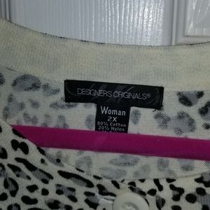 Animal print cardigan